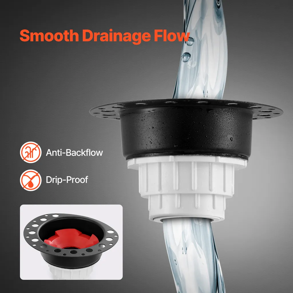 Scarico per vasca da bagno indipendente KZQ nero, scarico a scomparsa per vasca da bagno indipendente, kit di scarico per vasca da bagno indipendente con tappo filettato standard, rame inossidabile, n