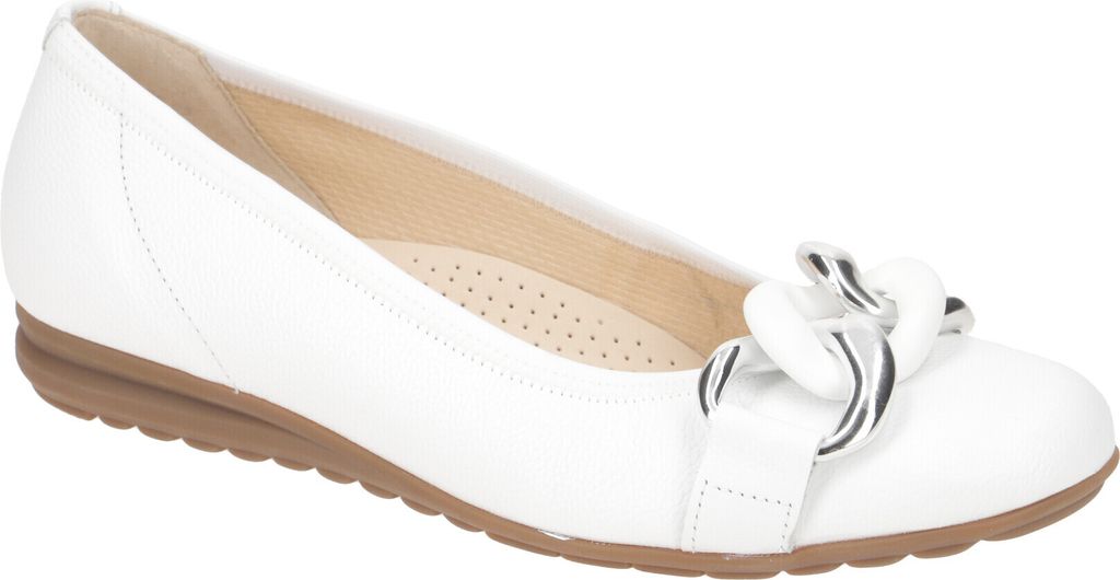 Gabor 82.625 Ballerinas - Damen Halbschuhe - Slipper weiß Freizeit NEU