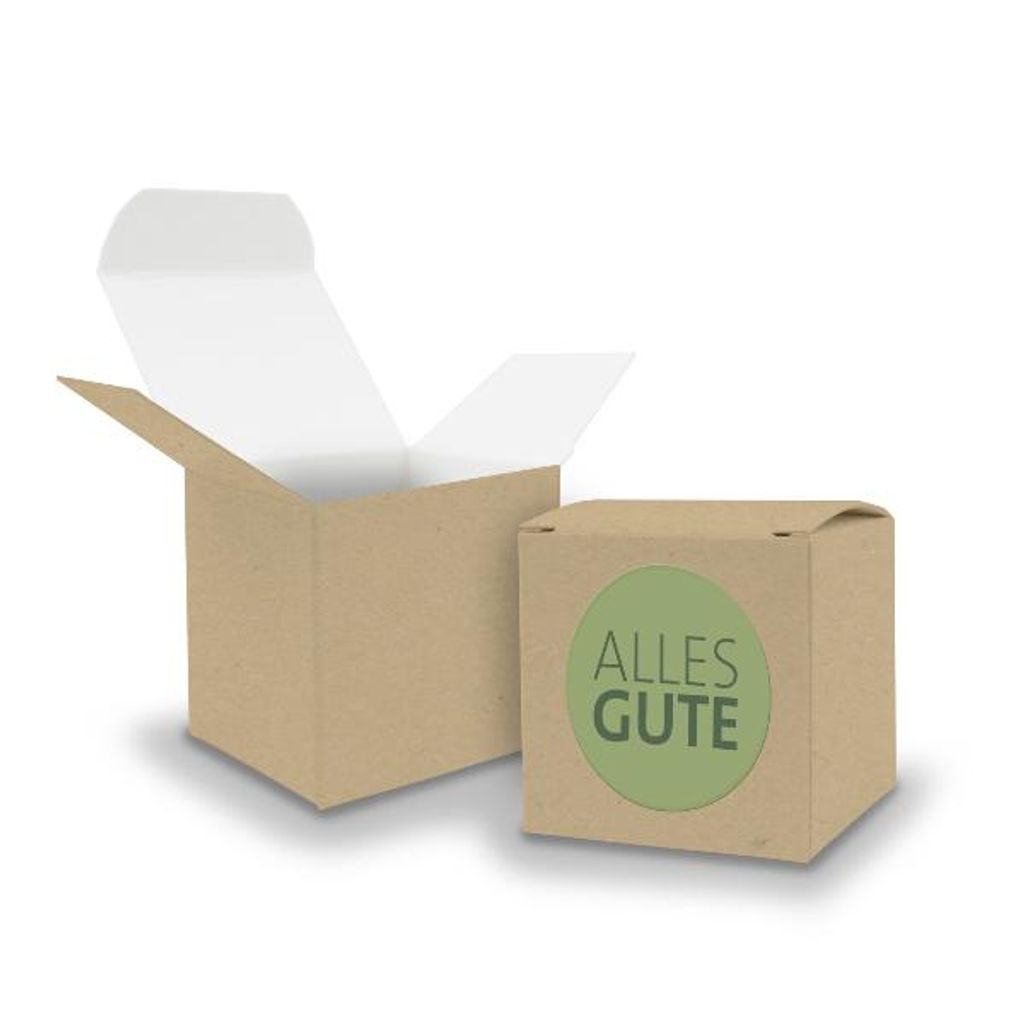 SET Alles GUTE (Motiv20) 24x Faltschachtel Würfel 6,5cm Produktbild 