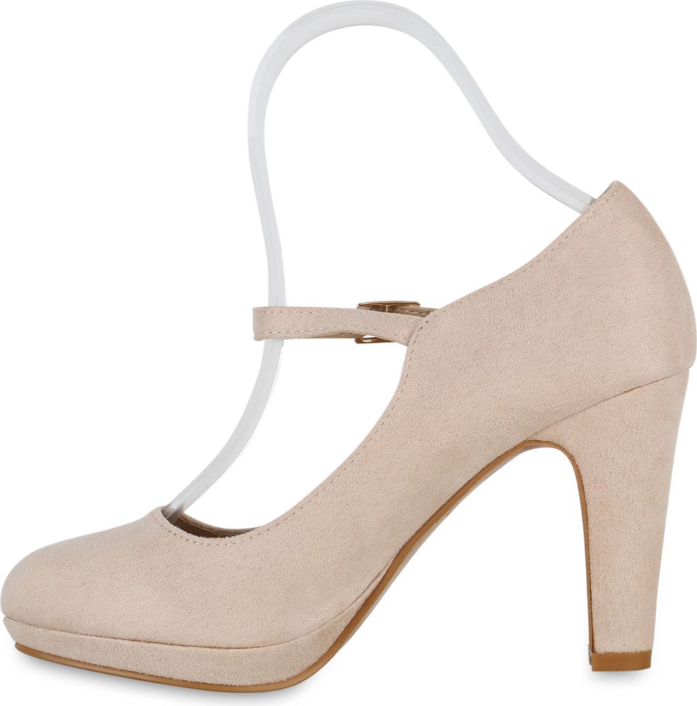 Mytrendshoe Damen Pumps Mary Janes Riemchenpumps High Heels Produktbild 2
