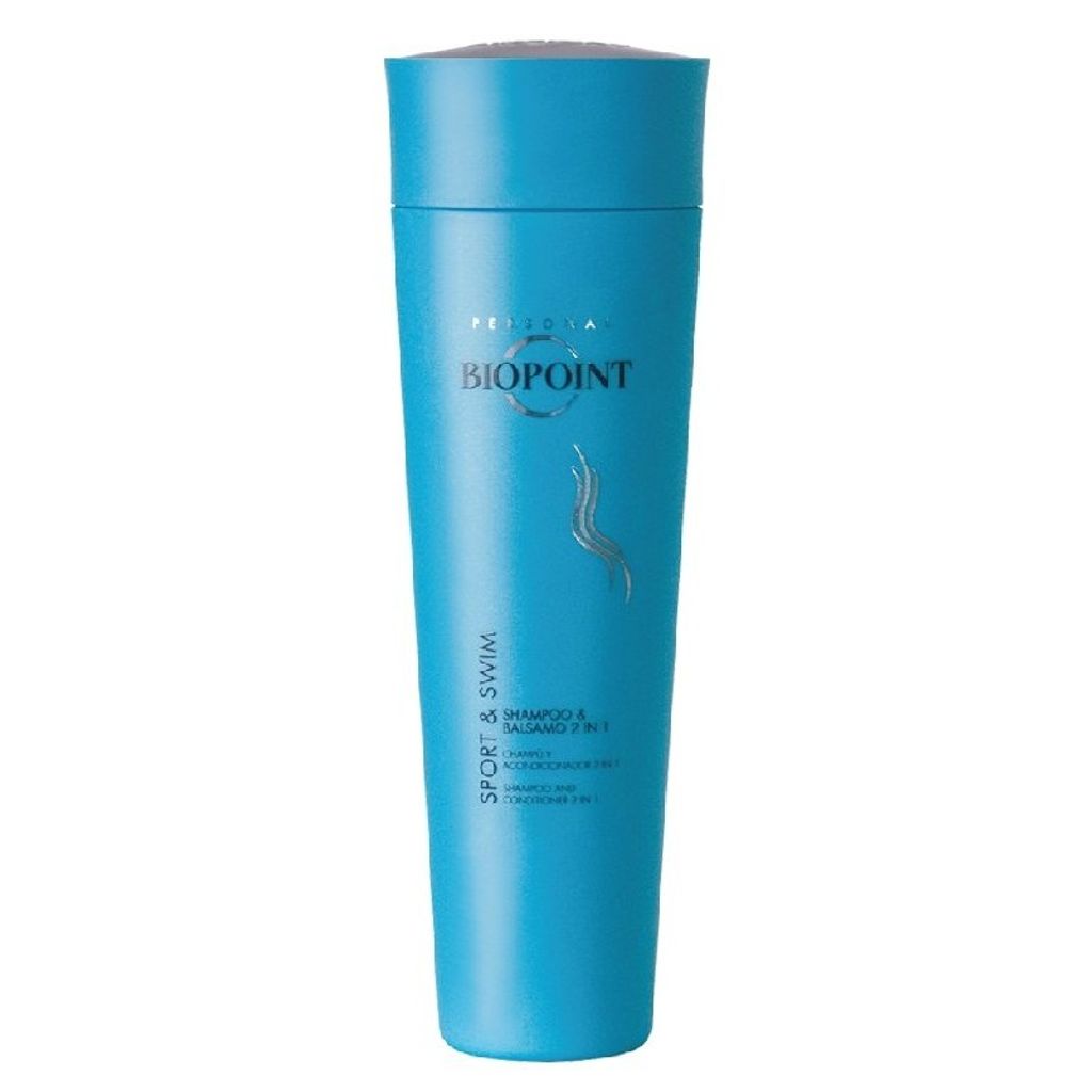 Biopoint Sport & Swim 2 in 1, 200 ml, 2-in-1 Shampoo & Spülung, Unisex, Farbschutz, Schutz, Auffrischend, Reparatur, Glanz, Verstärkung, Flasche,...