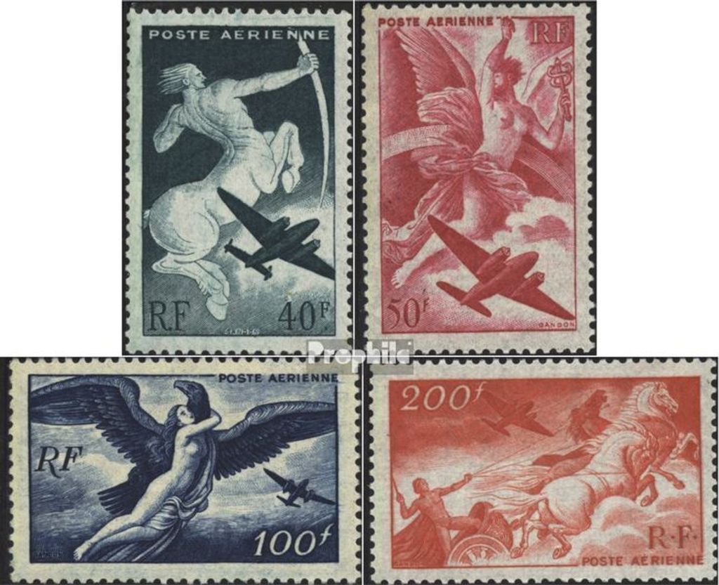 Briefmarken Frankreich 1946 Mi 748-751 (kompl.Ausg.) postfrisch Flugpost