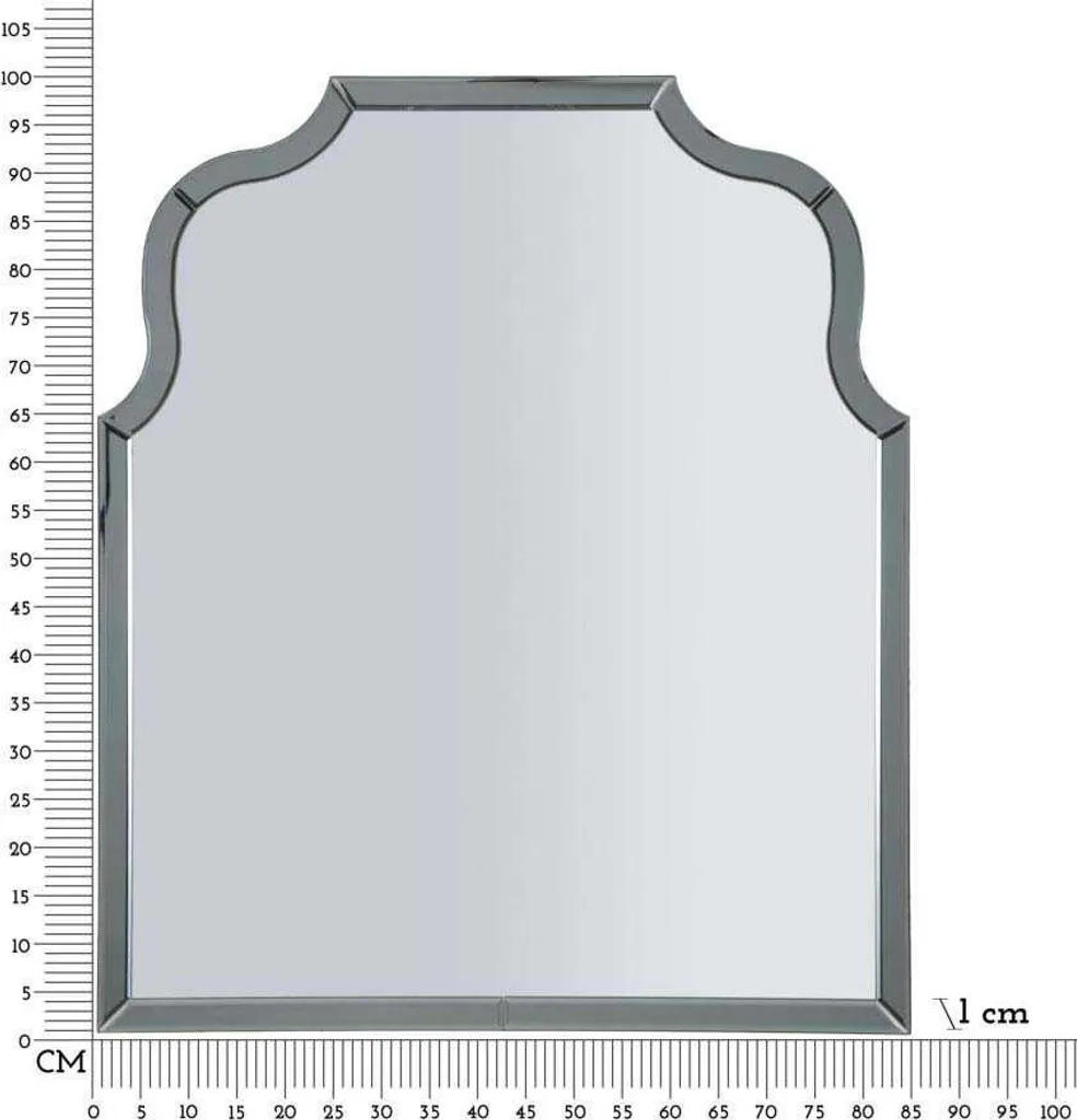 FURNLUX Ankara Miroir Mural Gris 85cm - Grand Miroir Déco Design Moderne