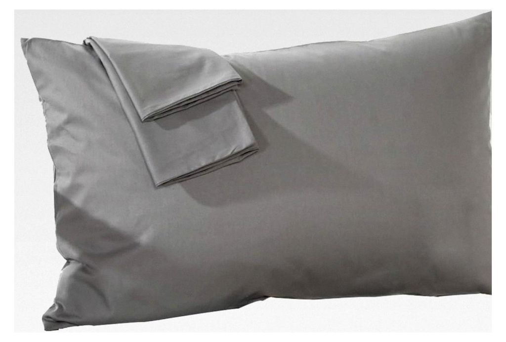 Kissenbezüge, 48 x 74 cm, hypoallergen, atmungsaktiv, 2 Stück, Standardgröße für Schlafzimmer und Hotel (Grau)