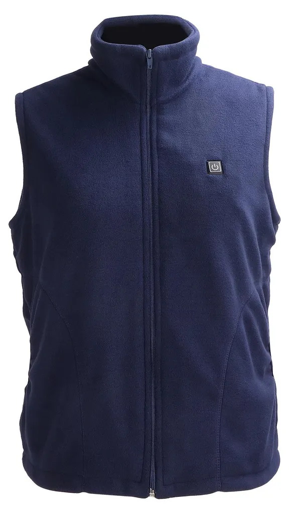Gilet chauffant électrique bleu contre le froid intense et l'hiver