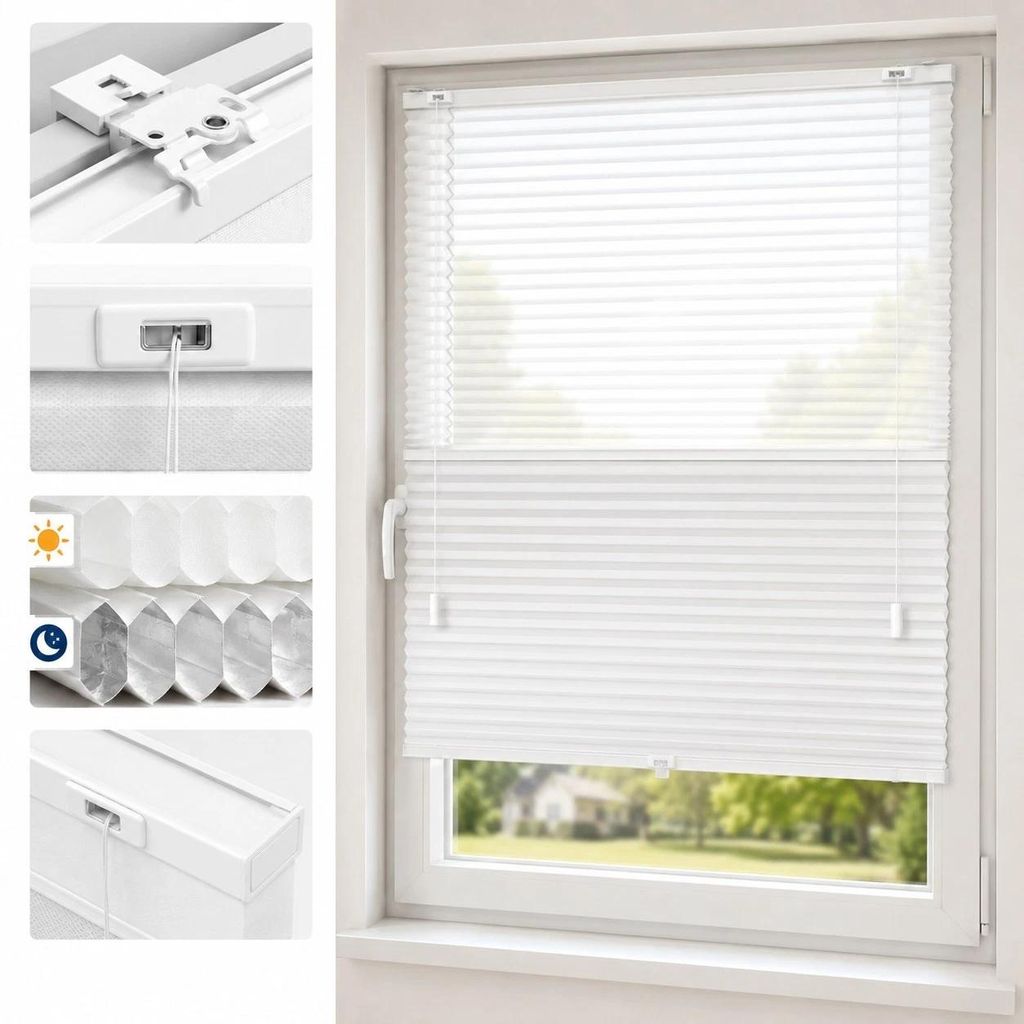 Sekey Wabenplissé Thermisch 60x120cm Wit, klemfix, geen Productafbeelding 