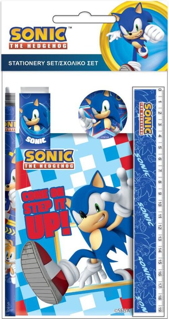 Sonic the Hedgehog Rush Set de papeterie 5 pcs - Ecole & Image du produit 