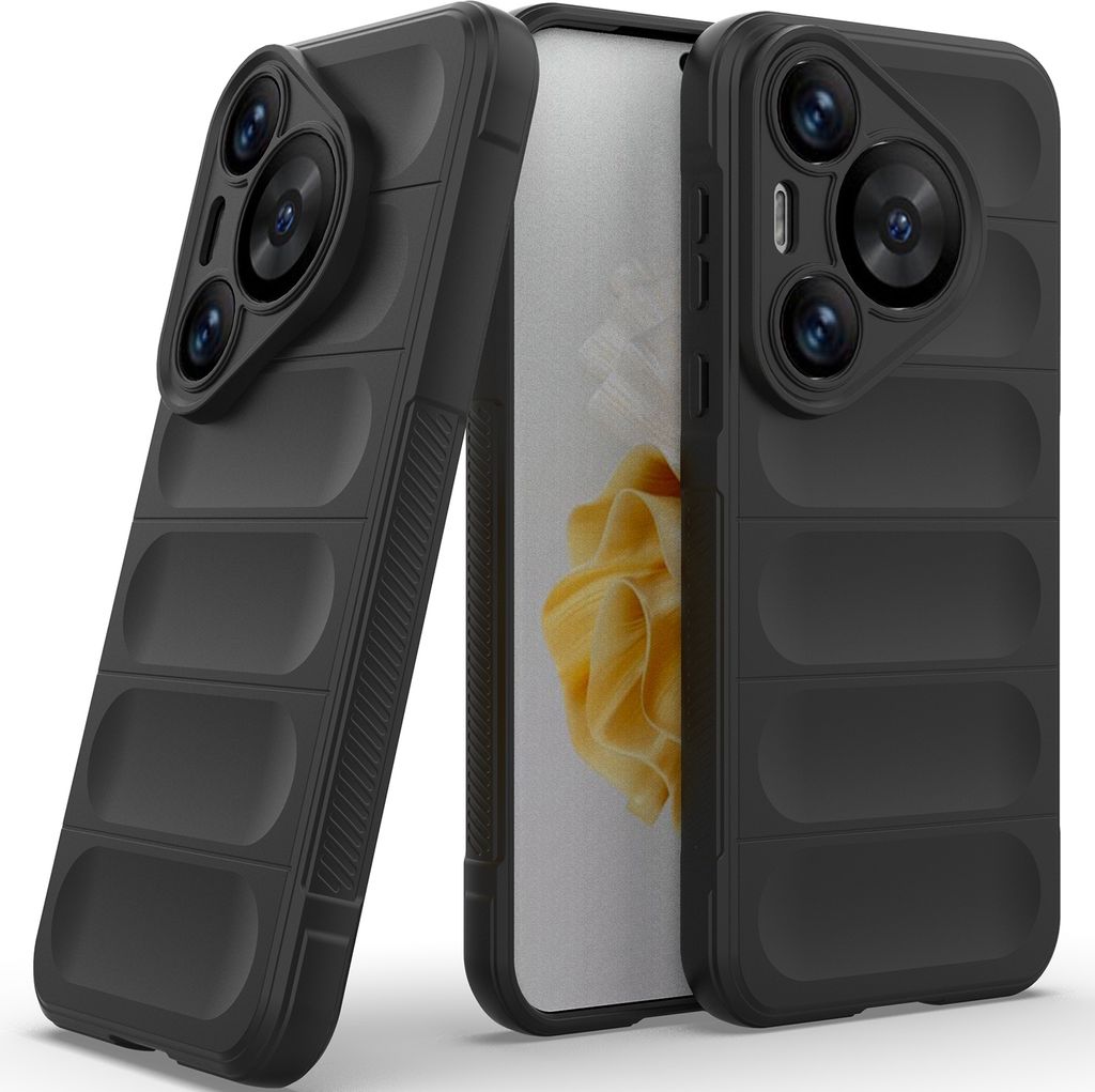 Handyhülle für Huawei Pura 70 Pro / 70 Pro+ Weich TPU Silikon Stossfest Anti-rutsch Hülle Schwarz