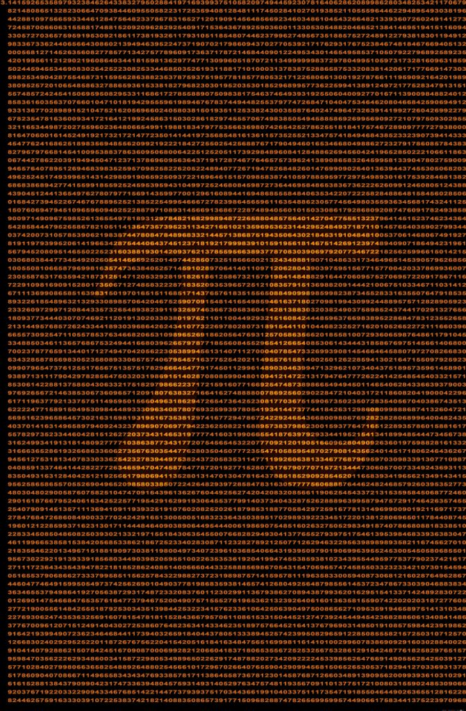 Mathematik Kunstdruck Bild - Pi, Irrational, Transzendent Und Perfekt (180 x 120 cm)