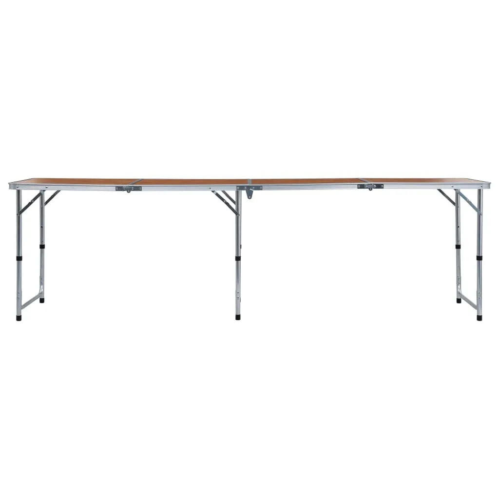 Table de camping pliante en aluminium vidaXL extensible 240x60 cm