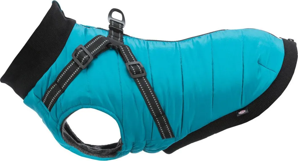 Trixie Cappotto per cani con pettorina aqua