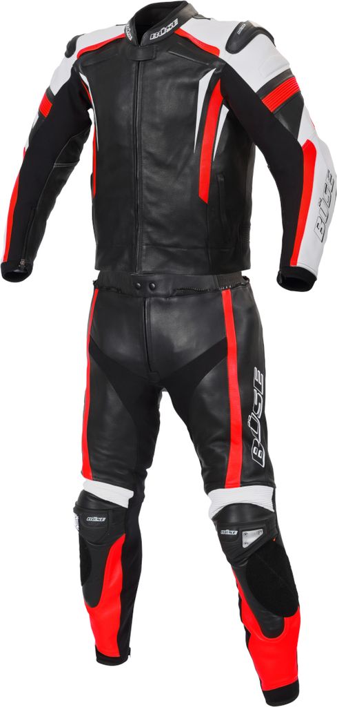 Büse Track 2-Teiler Damen Motorrad Lederkombi, schwarz/rot, Produktbild 