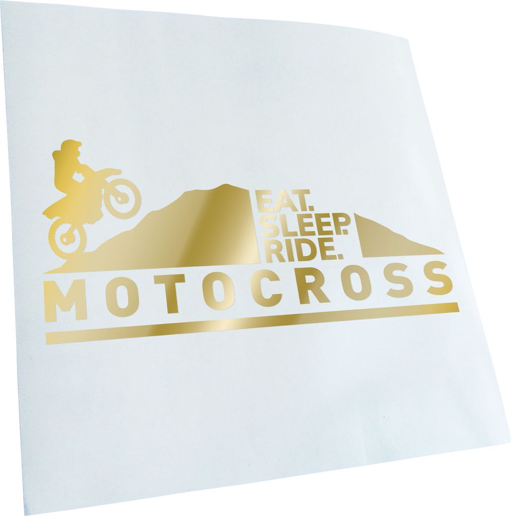 Kiwistar - Autoaufkleber - Motocross eat sleep ride - Dunkelgrau - 20x9cm - Aufkleber für Auto, Laptop, Fahrrad, LKW, Motorrad mehrfarbig JDM Deca...