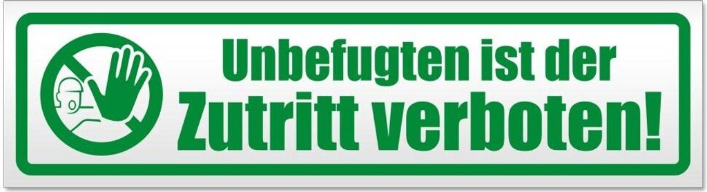 Kiwistar Unbefugten Zutritt verboten Magnetschild Schild magnetisch - 20cm Grün - Magnetfolie für Auto PKW Kfz