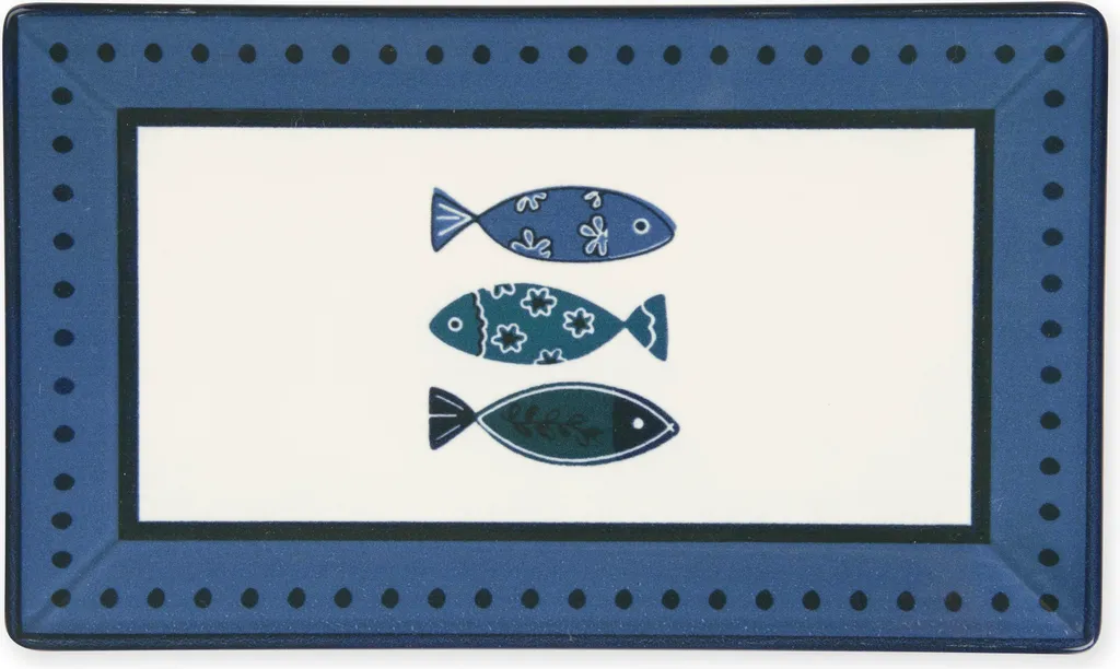 Excelsa Ocean: Set 6 Piatti Ceramica 25x15 - Arredo Tavola Coastal Style