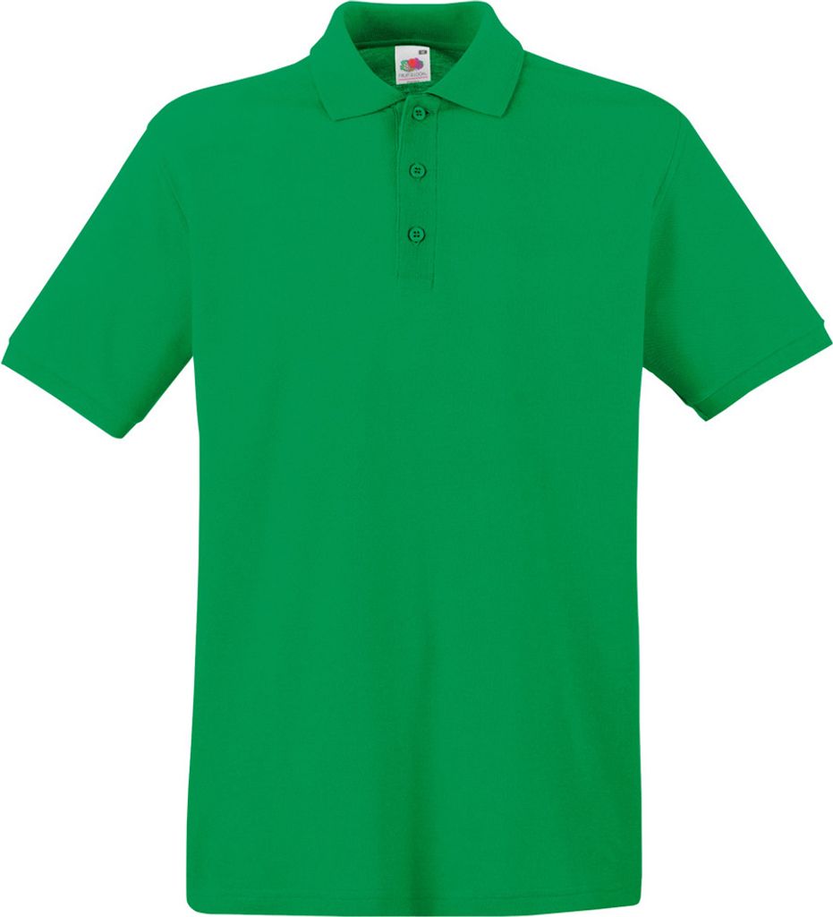 Fruit Of The Loom Premium Herren Polo-Shirt, Kurzarm BC1381 (S) (Kellygrün)