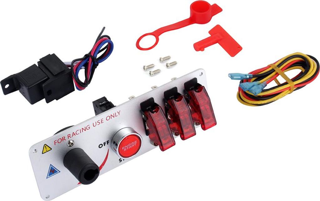 Sensitive Toggle Switch Panel, Zündung 5 in 1 12 V für professionelle Rennwagen Fahrzeug Fahrzeug DIY