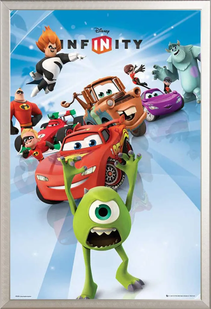 Offerta Disney Poster Infinity + Cornice Alluminio Argento Shinsuke