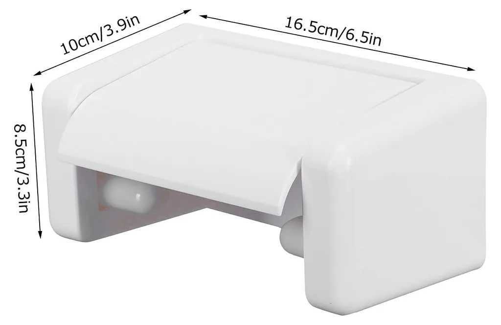 Support papier toilette blanc pour hôtel et maison, fixation murale - 2