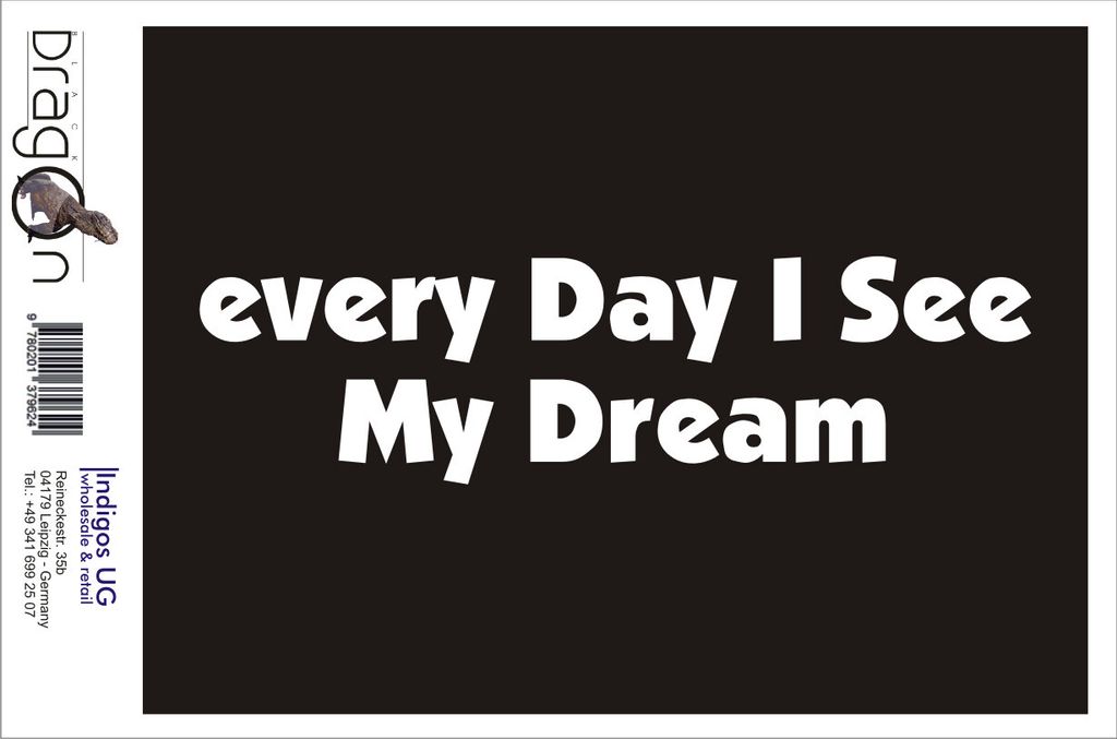 Aufkleber / Autoaufkleber - JDM / Die cut / Auto / OEM - Every Day I see my Dream - 210X60 mm rot - Heckscheibe / Heckscheibenaufkleber