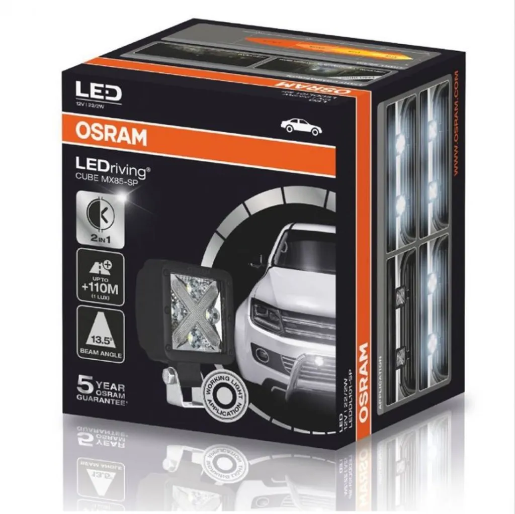 Projecteur OSRAM LEDriving CUBE MX85-SP - Éclairage LED Longue Portée - 12