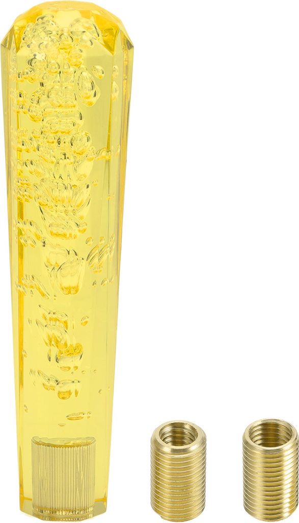 Auto Schaltknauf 20cm | Vorderer Schaltknauf Universal fš¹r Automatik- und Schaltfahrzeuge Acryl Gelb mit 2 Adaptern 1 Set