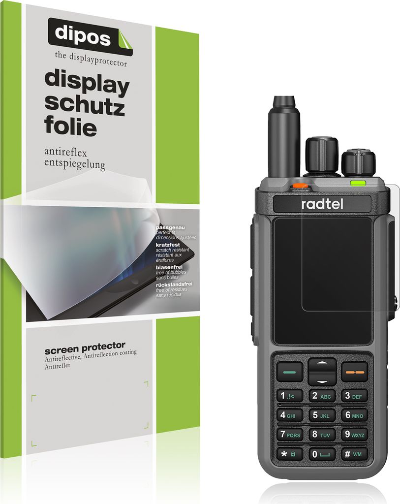 4x Schutzfolie für Radtel RT-880 matt Displayschutzfolie Folie Display Schutz dipos