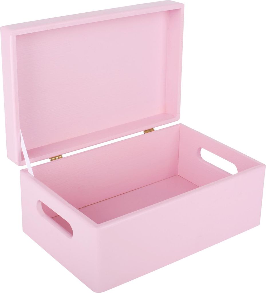 Creative Deco Boite de Rangement en Bois Rose 30 x 20 x 14 Image du produit 