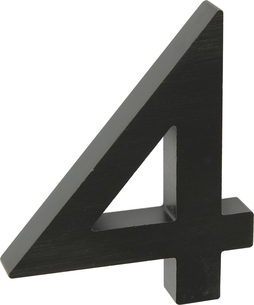Hliníkové číslo 4 v „3D“ provedení RN.100LV.4.AL.CE Obrázek produktu 
