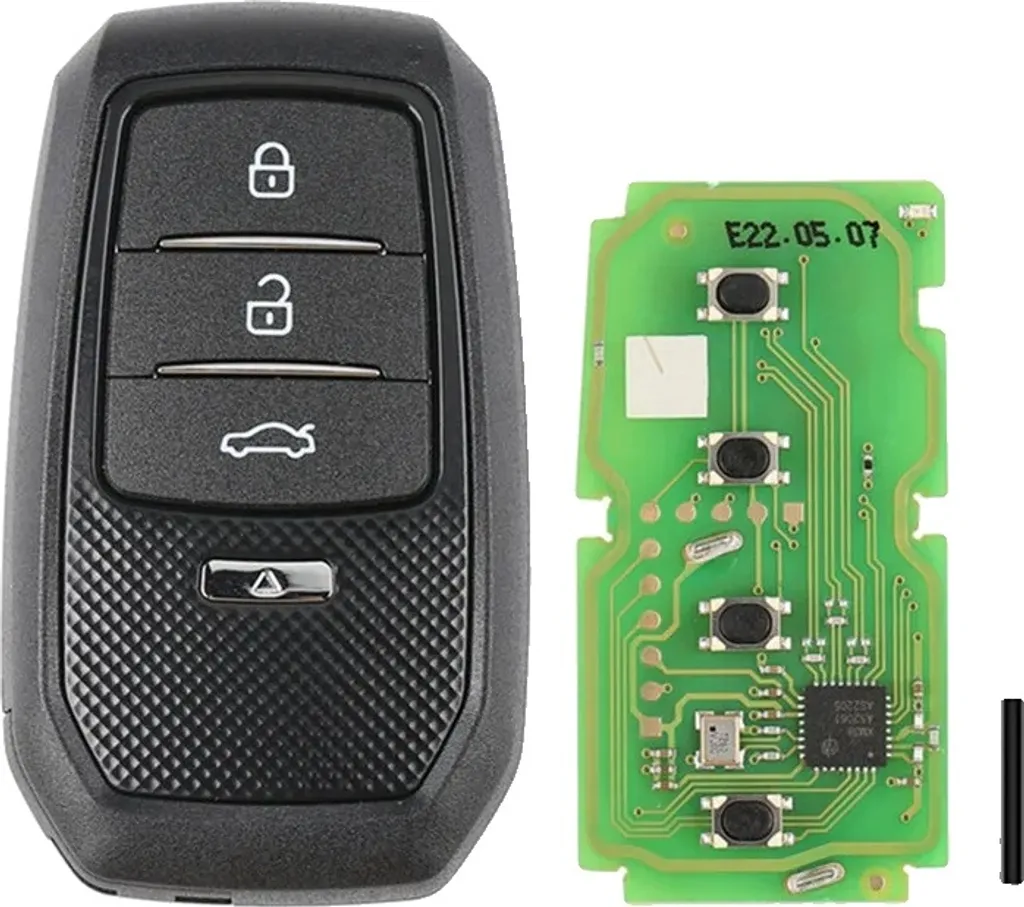 Kit Clé de Voiture Intelligente Toyota : Télécommande de Remplacement Noire
