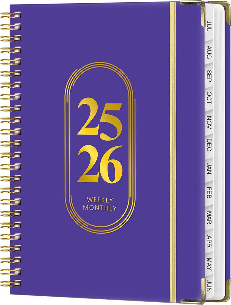 Planer 2025–2026, 18-Monats-Tagesplaner, Wochenplaner, Monatsplaner, Organizer, läuft von Juli 2025 bis Dezember 2026, Spiral-Agenda-Buch für B...