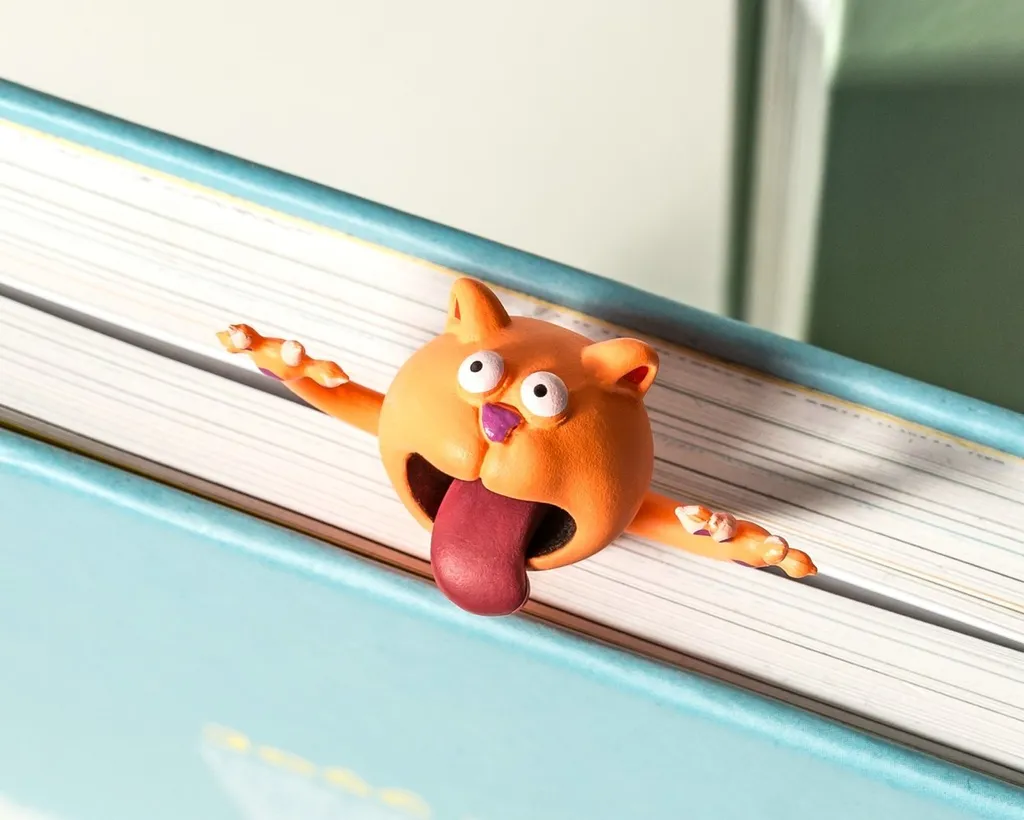 Marque-page 3D Master Chat pour écolier et lecteur de mangas passionné