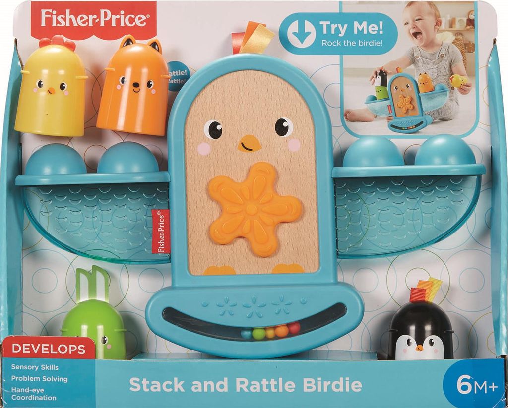 Mattel GJW26 - Fisher-Price Impilare e dondolare Birdie Immagine del prodotto 