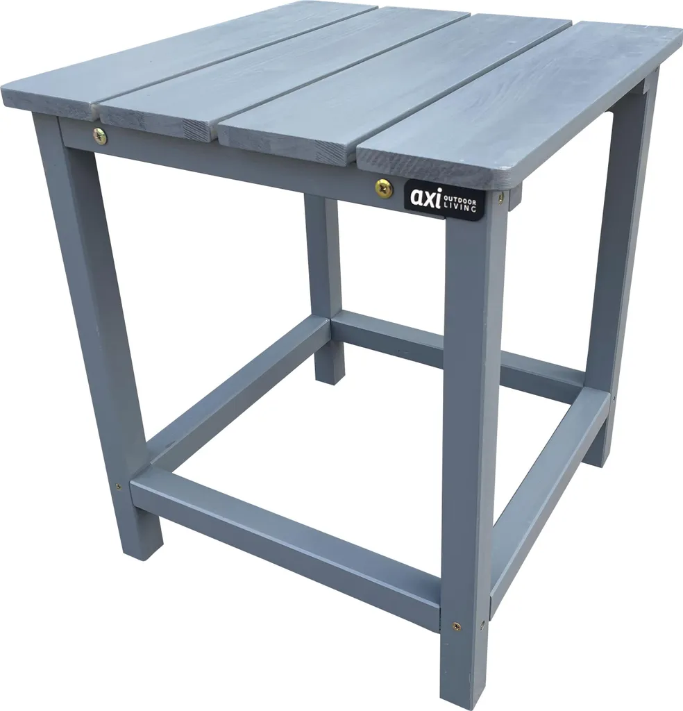 AXI Tess Tavolino in legno bianco | Per giardino, balcone, terrazza | Sa salotto 40,5 x 40,5 x 46 cm