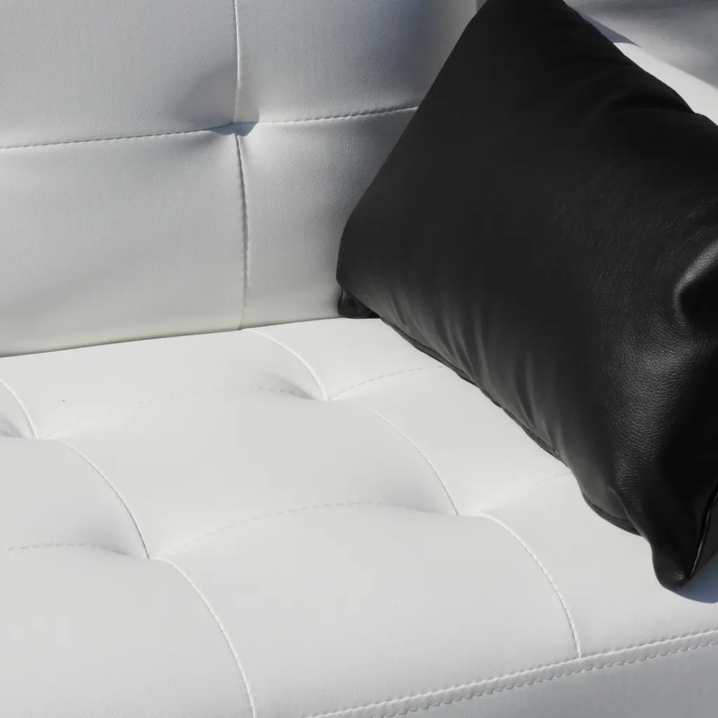 Canapé convertible Agata 2 places blanc - Solution gain de place idéale