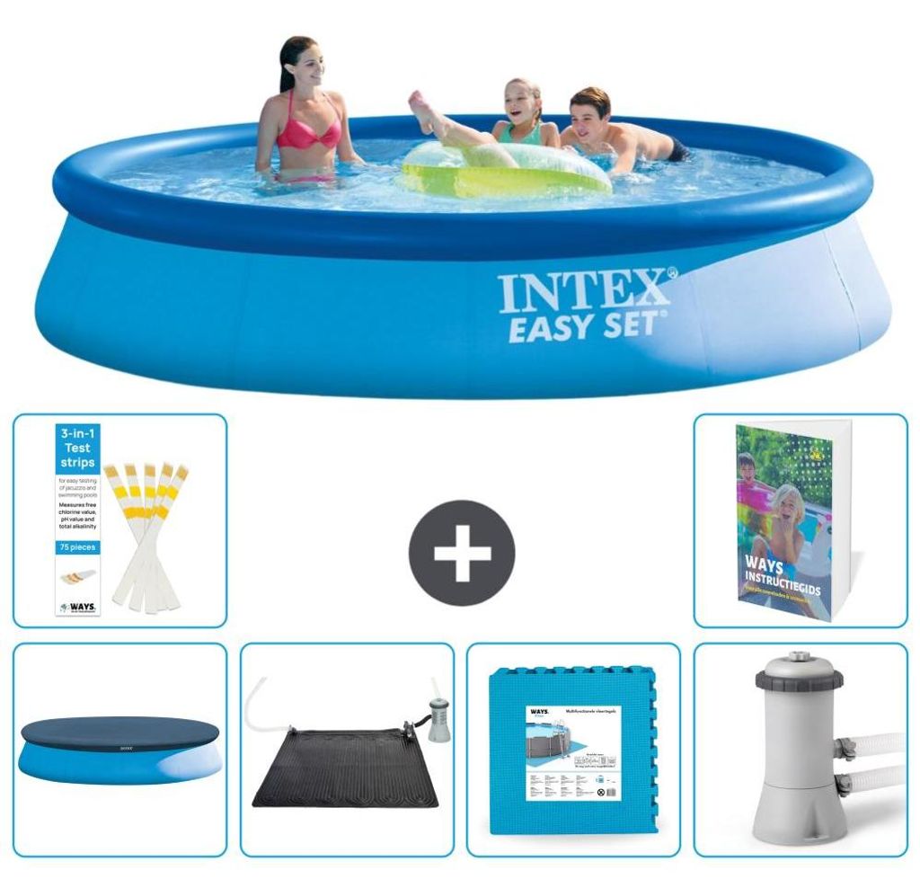Easy Set Pool Rund - 396x84 cm - 7-teilig S99