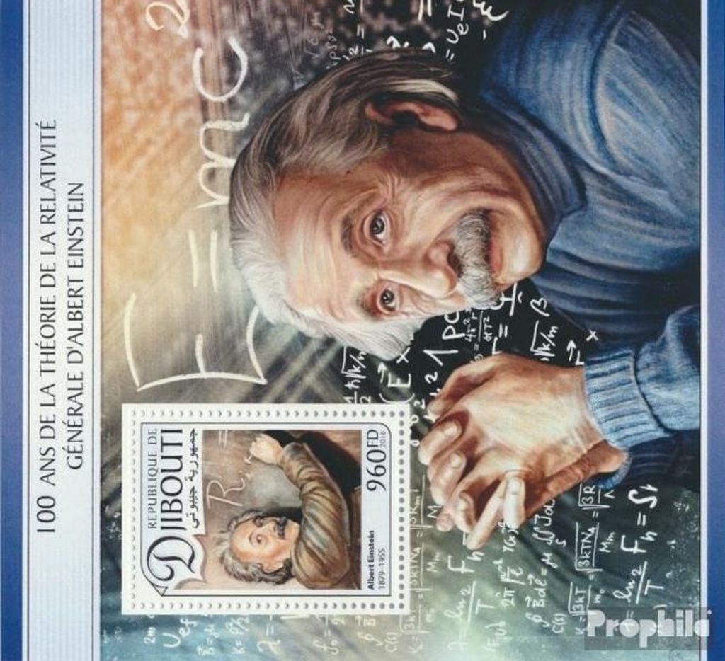 Briefmarken Dschibuti 2016 Mi Block 472 (kompl. Ausg.) postfrisch Albert Einstein