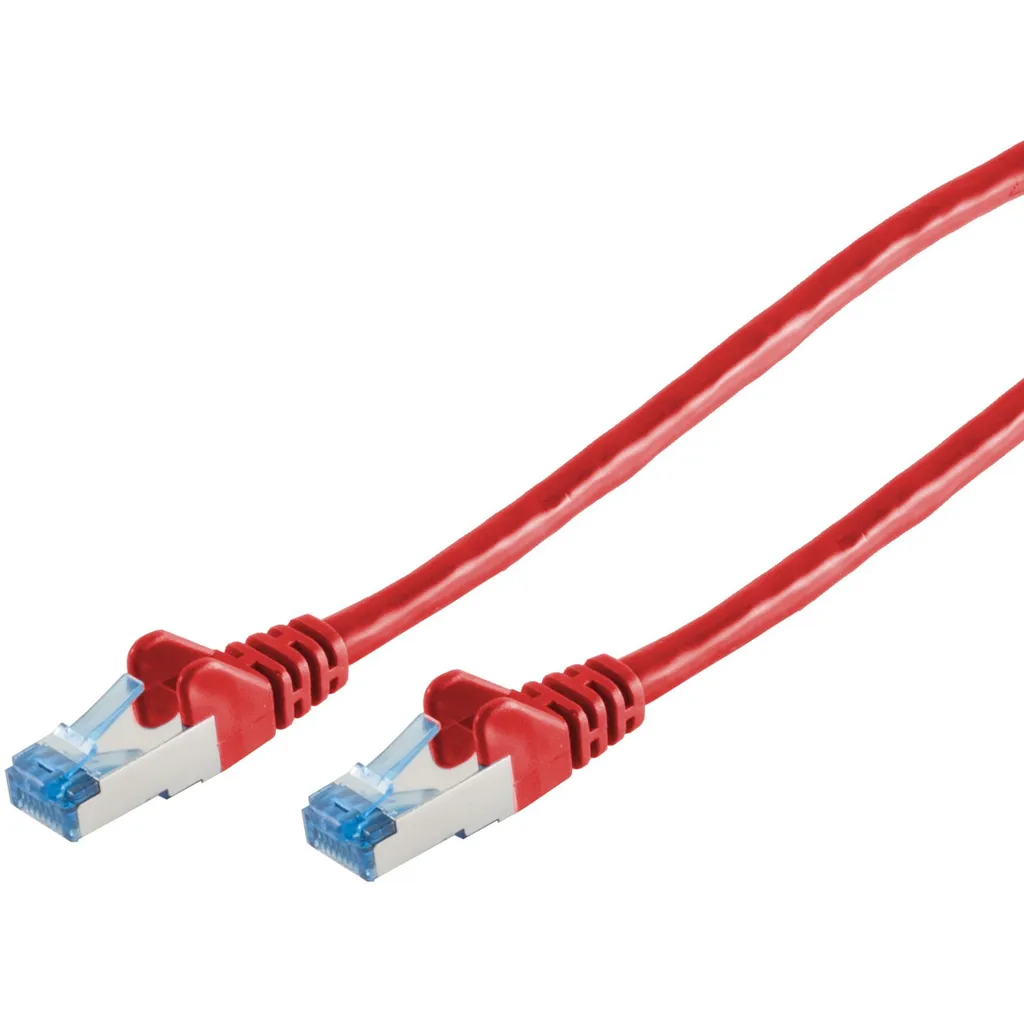 Goobay 50153 – Cavo Patch CAT 5e F/UTP Schermato, Rosso, 3m, Connettori RJ45 Placcati Oro