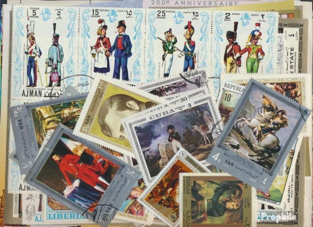Briefmarken Motive 200 verschiedene Napoleon Marken