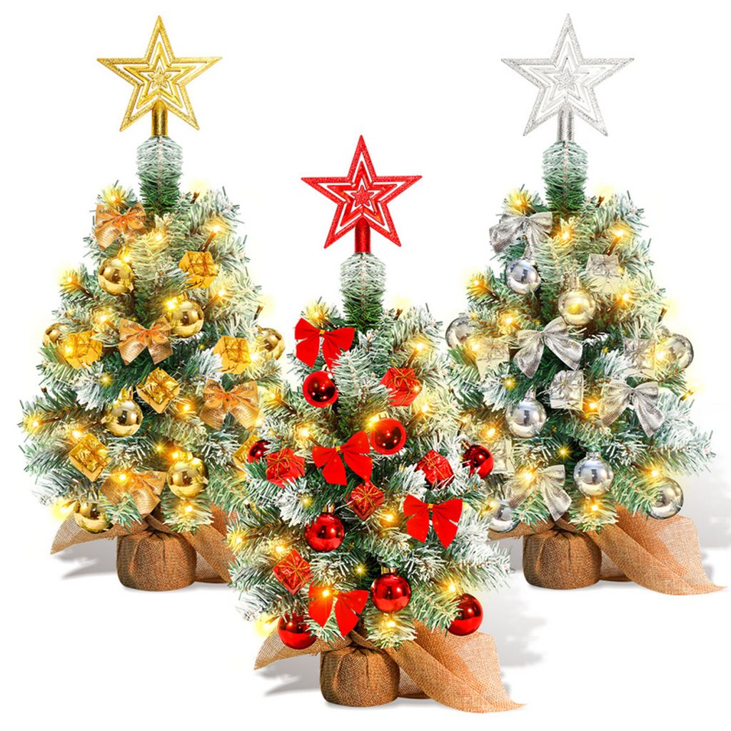 Jopassy Mini Weihnachtsbaum mit 30 warmweiß LEDs 8 Licht Produktbild 