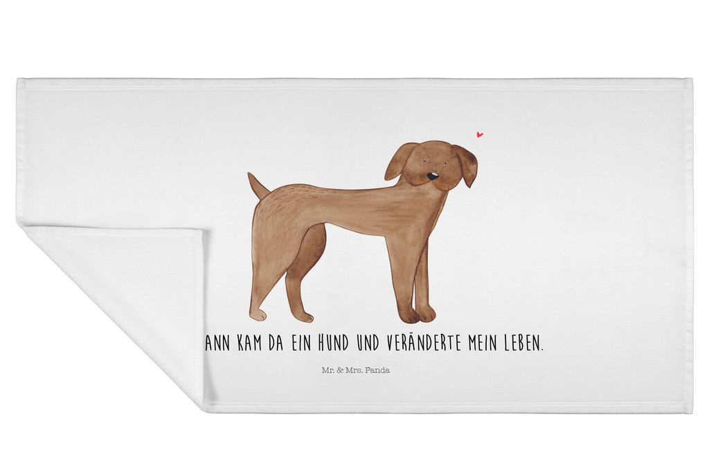 Mr. & Mrs. Panda Flauschtuch Hund Dogge - Weiß - Geschenk, Handtuch 50x100, gesichtstuch, gesichtshandtuch, Herz, Hunde, Deutsche, Sprüche, Frott...