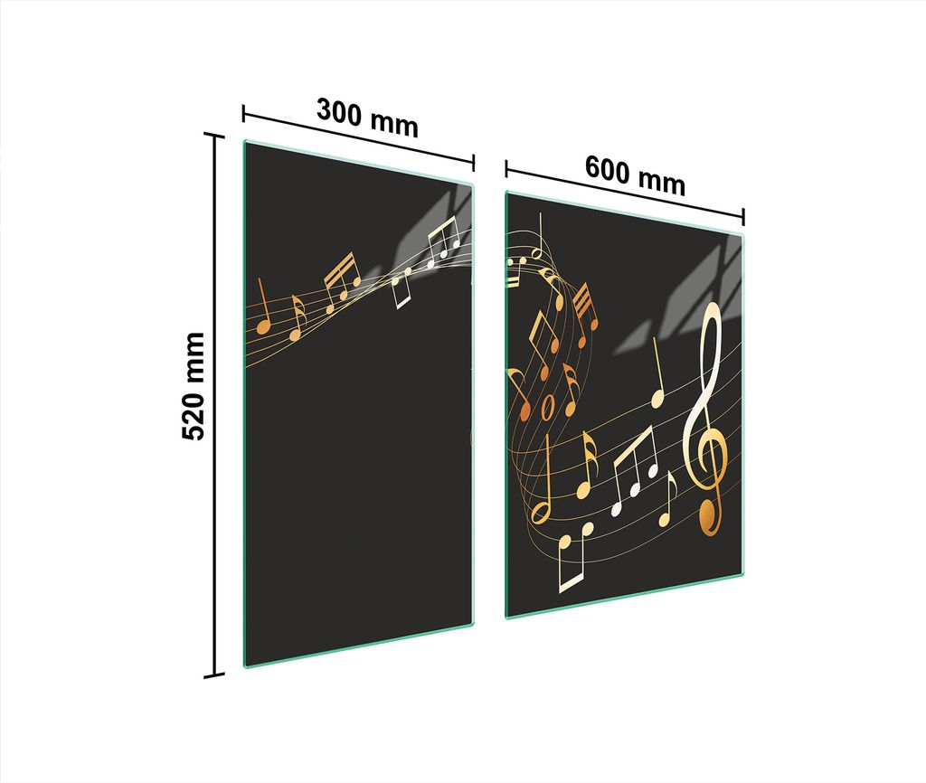 Glasschutzplatte Für Herd 90X52 Music