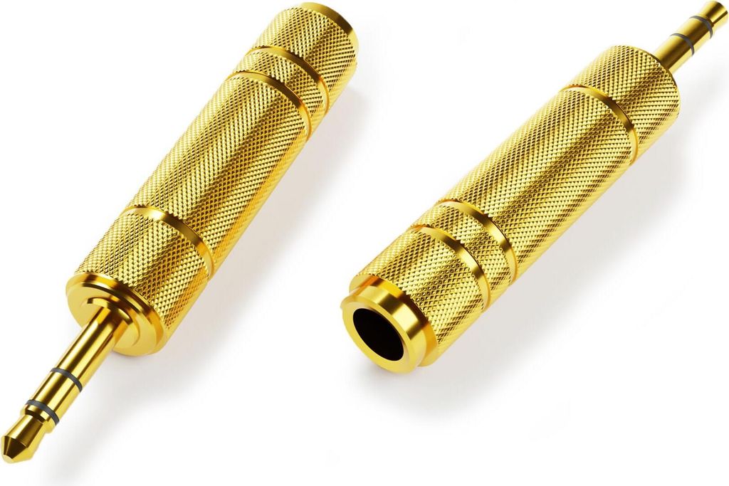 2 x Audio Adapter 6.35mm zu 3.5mm Für Kopfhörer Ohrhörer