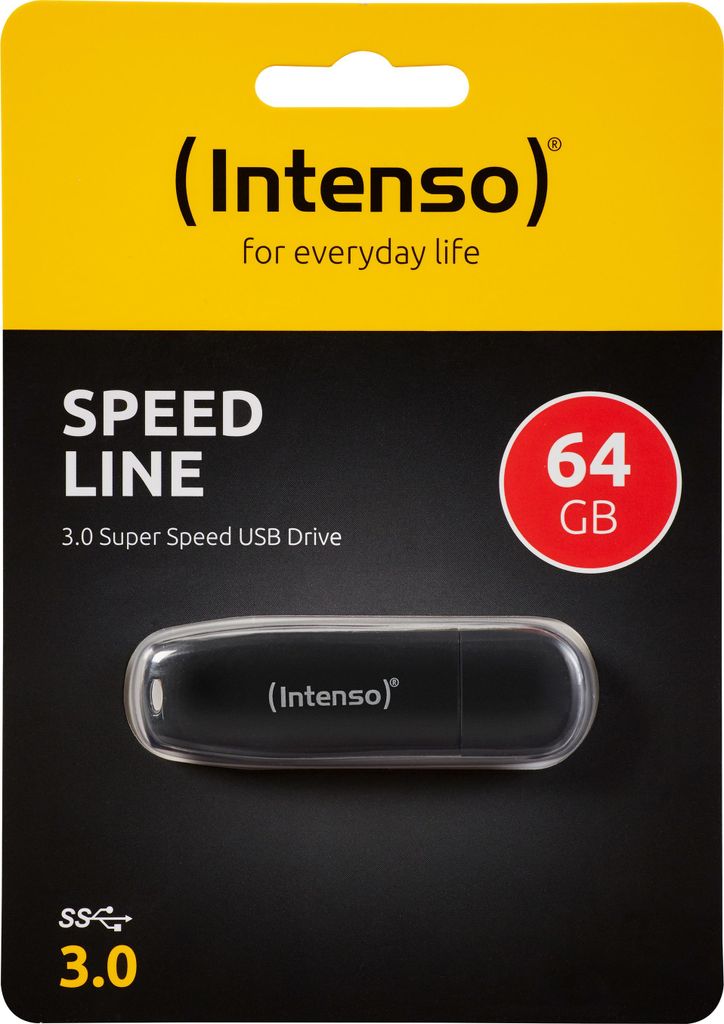 Intenso Speed Line 64 GB, USB 3.0, čierna Obrázok produktu 