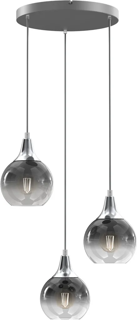 Éclairez enfin vos Grandes Pièces avec la Suspension Monte Silver 3xE27
