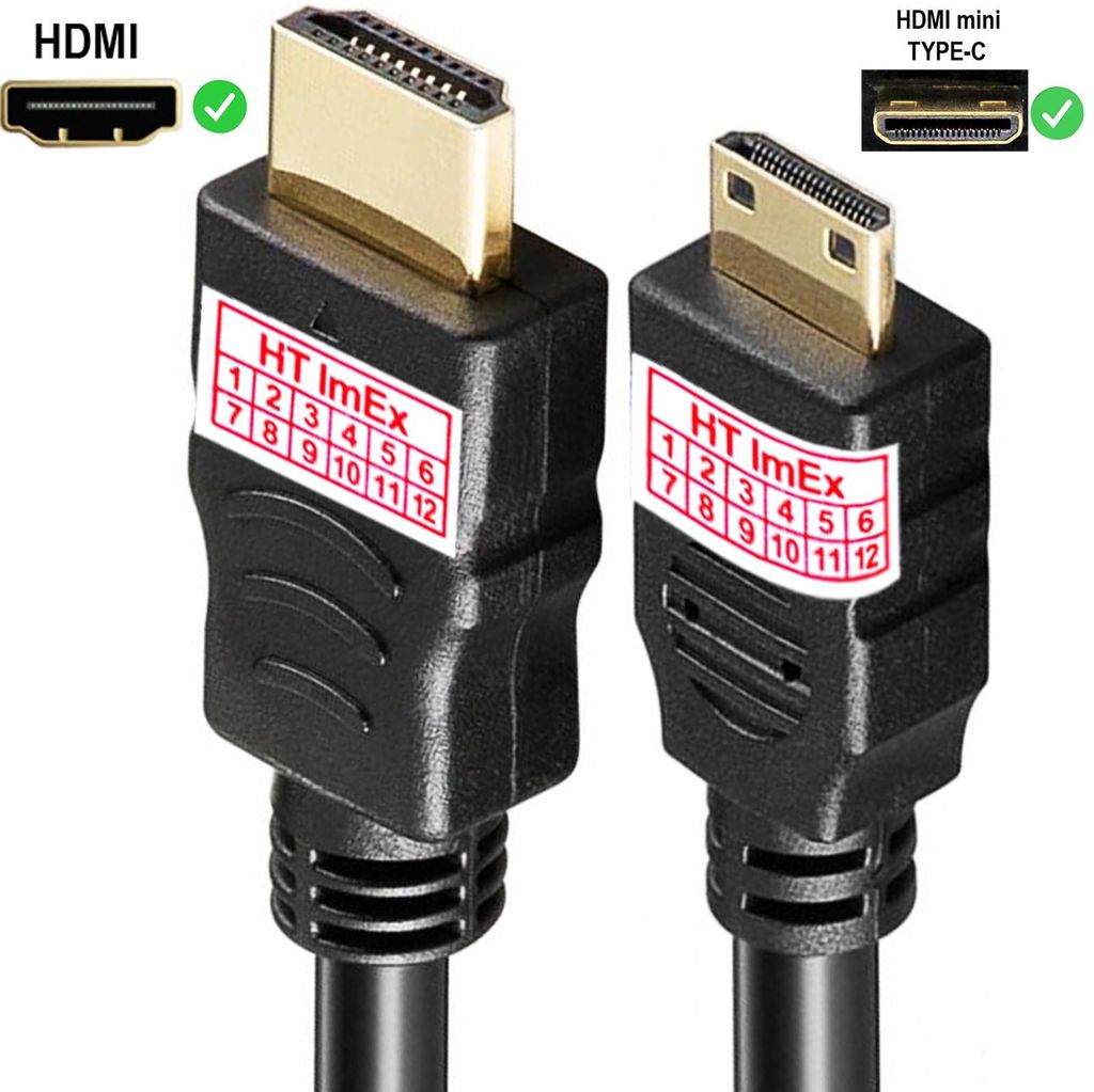 1,5m Mini HDMI an HDMI 1.4 Kabel HighSpeed für TV LCD LED TFT Tablet PC 3D