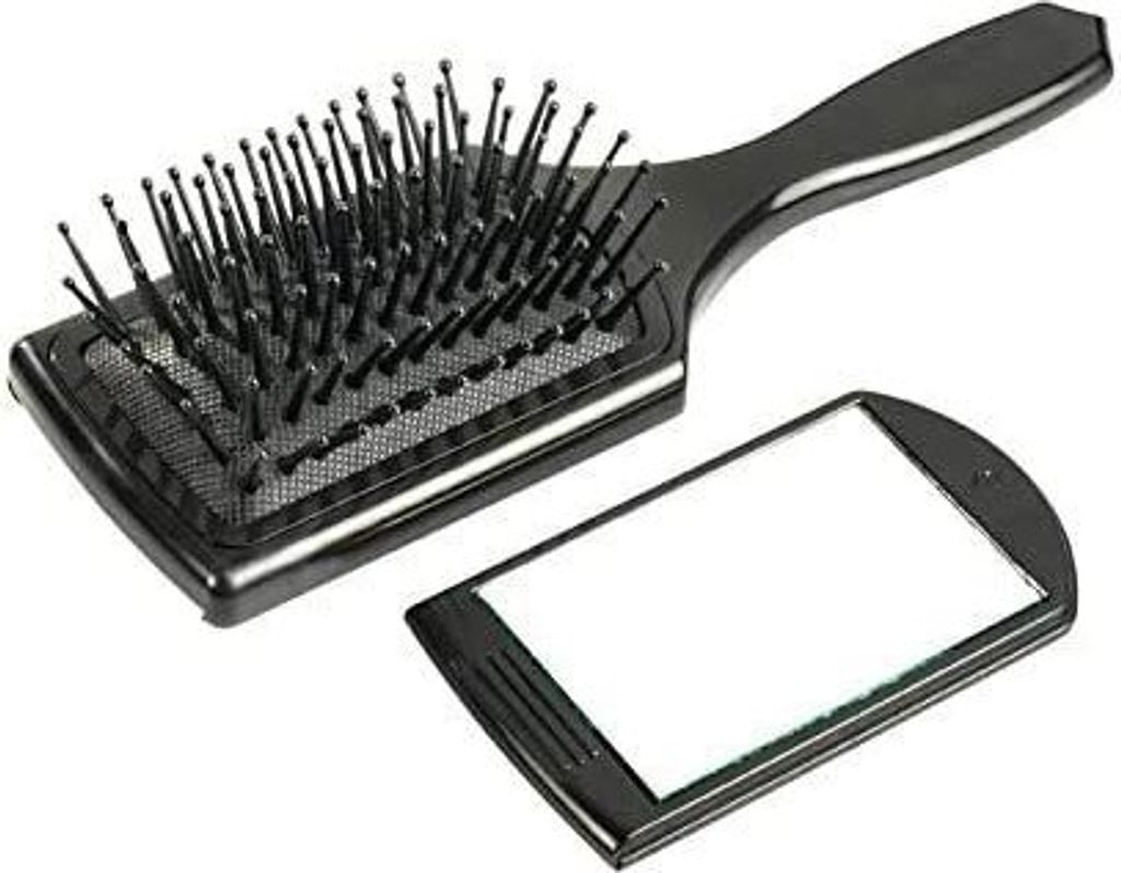 Comair Mini Paddlebrush mit herausziehb. Spiegel, 7-reihig, Produktbild 