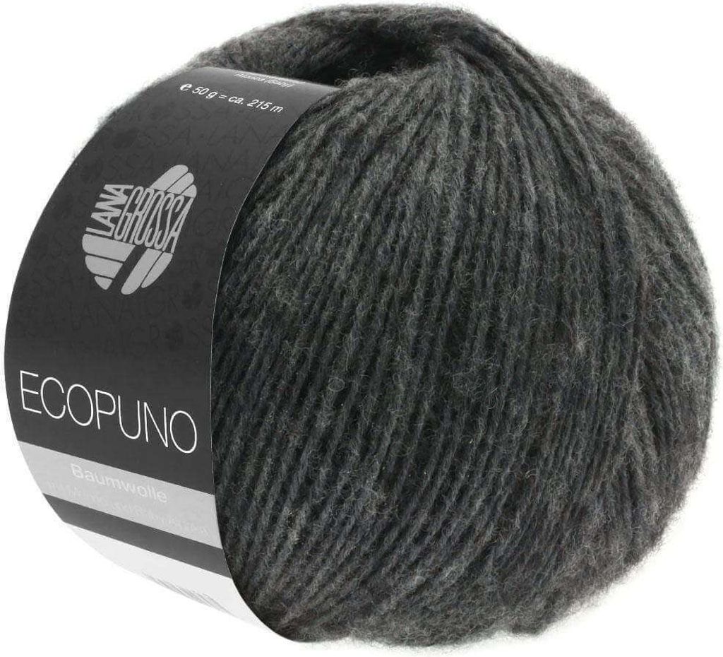 Lana Grossa - Ecopuno 0015, ciemnoszary Zdjęcie produktu 