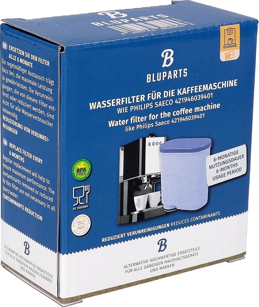 BLUPARTS - KOMPATIBEL 10102150 Wasserfilter passend für Philips 421946039401 BLUPARTS für Kaffeemaschine