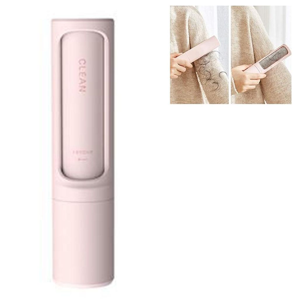 Tragbarer Tierhaarentferner und Fusselbürste, wiederverwendbar für Kleidung, Tierhaare, Fusseln, Staub, Möbel -Reise-Fusselbürste mit drehbarem...